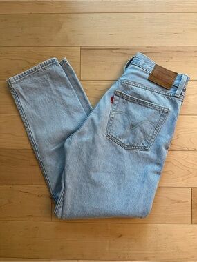 Premium Levi's 501 Light Blue Straight-Leg Jeans